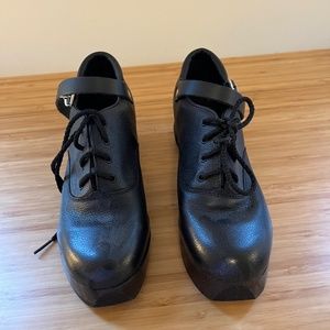 Rutherford Irish Hard Shoe Super Flexi Black Suede Sole UK Size 6